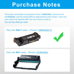 LCL Cartouche de Toner Compatible WorkCentre 3335 3345 Phaser 3330 106R03624 15000 Pages (1 Noir) Remplacement pour Xerox WorkCe