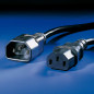 ROLINE Câble d'alimentation, noir 0,5m - Cables électriques (noir 0,5m, 0,5 m, Male connector / Female connector, Coupleur C14, ROLINE Câble d'alimentation, noir 0,5m - Cables électriques (noir 0,5m, 0,5 m, Male connector / Female connector, Coupleur C14,