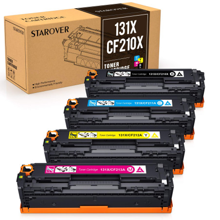 STAROVER Compatible Toner Remplacement pour HP 131X 131A CF210X CF210A pour HP Laserjet M251nw M276nw,128A CE320A CP1525n CP1525