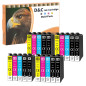 D&C Lot de 20 Cartouches d'encre compatibles pour Epson T-611 T-612 T-613 T-614 pour Stylus D68 D68PE D88 D88Plus D88PE DX-3800 D&C Lot de 20 Cartouches d'encre compatibles pour Epson T-611 T-612 T-613 T-614 pour Stylus D68 D68PE D88 D88Plus D88PE DX-3800