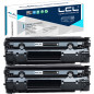LCL Cartouche de Toner Compatible 83A 83X CF283A 283X CF283X High Yield (2 Noir) Remplacement pour HP LaserJet M126A M126nw M128