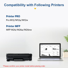 SMARTOMI Remplacement pour HP 79A CF279A Cartouche de Toner Compatible avec HP LaserJet Pro MFP M26 M26nw M26a, HP LaserJet Pro 