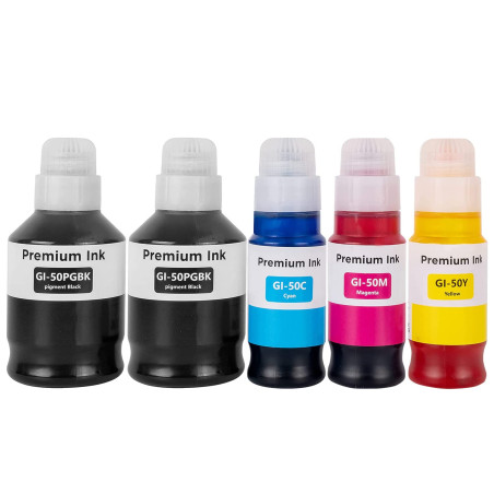 SHUOLEI GI-50 GI-51 Encre Compatible pour Canon GI51 GI50 Bouteilles d'encre pour PIXMA G5050 G6050 G7050 GM2050 GM4050 G2570 G1
