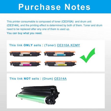 LCL Cartouche de Toner Remanufacturée 126A 130A CE310A CE311A CE312A CE313A CF341A CF350A CF351A CF352A CF353A Remplacement pour