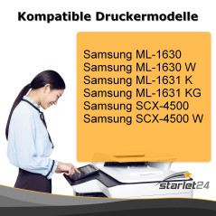 1* ML1630 Cartouche de Toner Compatible avec Samsung ML-1630, ML-1630W, SCX-4500, SCX-4500W, Noire, pour 3,000 Pages