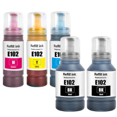 LAIPENG 102 Encre Compatible avec Epson 102 pour Ecotank ET-2700 ET-2750 ET-2751 ET-2756 ET-2850 ET-2851 ET-2856 ET-3700 ET-3750