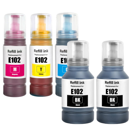 LAIPENG 102 Encre Compatible avec Epson 102 pour Ecotank ET-2700 ET-2750 ET-2751 ET-2756 ET-2850 ET-2851 ET-2856 ET-3700 ET-3750