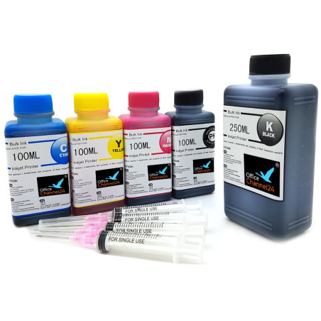 Office Channel24 Kit de Recharge d’Encre 650 ml Compatible Canon PGI-580XXL / CLI-581XXL – Pour Canon TR7550, TR8500, TR8550, TS