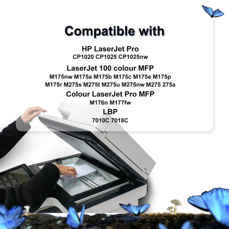 LOSMANN Tambour Compatible pour 126A CE314A Tambour pour Color LaserJet CP1025 CP1025nw Pro 100 MFP M175nw M175a Pro MFP M176 M1