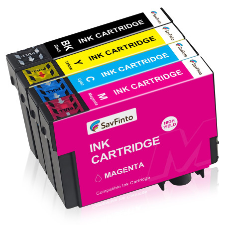 SavFinto compatibles Cartouches d'encre pour Epson Expression Home XP-2100 XP-2105 XP-3100 XP-3105 XP-4100 XP-4105, Workforce WF