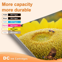 D&C 6X Cartouches d'encre Compatible pour Canon PGI-550 CLI-551 XL pour Canon Pixma iP7200 iP7250 MG5400 MG5450 MG5550 MG5650 MG