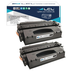 LCL Cartouche de Toner Compatible 53X Q7553A Q7553X 7000pages (2Noir) Remplacement pour HP Laserjet P2014/P2015/M2727 Series pou