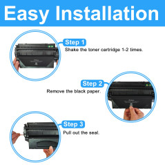 LCL Cartouche de Toner Compatible 53X Q7553A Q7553X 7000pages (2Noir) Remplacement pour HP Laserjet P2014/P2015/M2727 Series pou