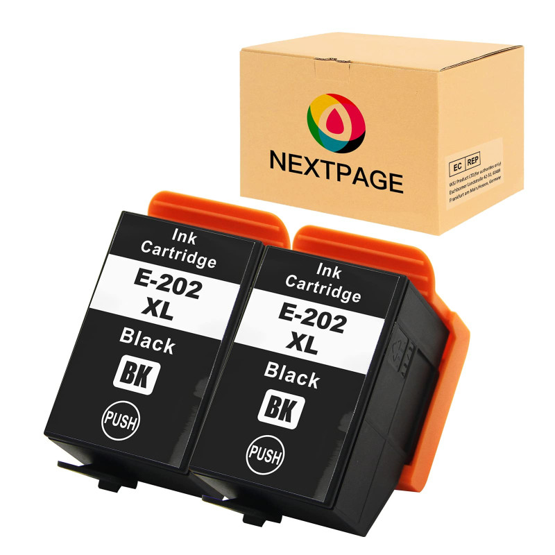 Nextpage 202XL Lot de 2 cartouches d'encre de rechange Epson 202 XL pour imprimantes Epson Expression Premium XP-6000 XP-6005 XP