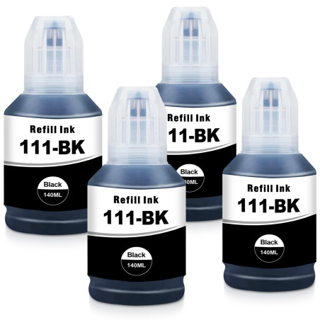 Yongairuink 111 Encre 111 Bouteille d'encre Multipack pour ET-M1100 ET-M1120 ET-M1140 ET-M1170 ET-M1180 ET-M2120 ET-M2140 ET-M21