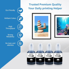 Yongairuink 111 Encre 111 Bouteille d'encre Multipack pour ET-M1100 ET-M1120 ET-M1140 ET-M1170 ET-M1180 ET-M2120 ET-M2140 ET-M21