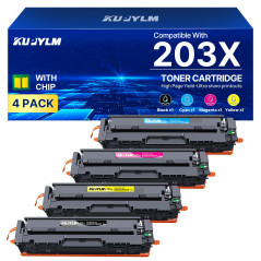 KUPYLM 203X Cartouche de Toner pour HP 203X 203A CF540X pour Color LaserJet Pro MFP M281fdw M281fdn M280nw M254dw M254nw CF540X