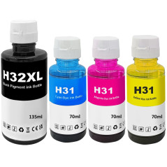 SHUOLEI 31 32XL Encre Compatible avec HP31 32XL Bouteille d'encre Multipack pour Smart Tank 5105 7005 7006 7305 7306 7605; Smart