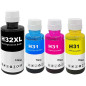 SHUOLEI 31 32XL Encre Compatible avec HP31 32XL Bouteille d'encre Multipack pour Smart Tank 5105 7005 7006 7305 7306 7605; Smart