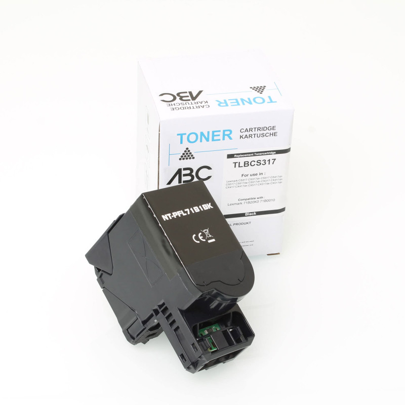 ABC Compatible Cartouche Toner Noir pour lexmark cs317 cs317dn cs417 cs417dn cs517 cs517de cs517dn cx317 cx317dn cx417 cx417dn c