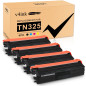 v4ink Pack de 4 Cartouches de Toner de Remplacement Compatible avec TN325 pour l'Utilisation avec Brother HL4140CN 4570CDW 4570C v4ink Pack de 4 Cartouches de Toner de Remplacement Compatible avec TN325 pour l'Utilisation avec Brother HL4140CN 4570CDW 4570C
