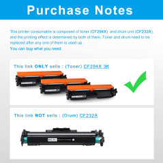LCL 94X Cartouche de Toner Compatible pour HP 94X CF294X 94A CF294A 2800 Pages Remplacement pour HP LaserJet Pro M118dw MFP M148