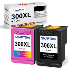 SMARTOMI 300 300XL Remanufacturées Cartouches d'encre Remplacement pour HP 300 XL pour Envy 100 110 114 120 Deskjet F4280 F4500 