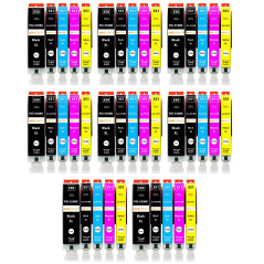Amaprint 40 XL Cartouches Compatible avec Canon PGI 550 CLI 551 pour Pixma IP7200 IP7250 IX6800 IX6850 MG5400 MG5450 MG5500 MG55