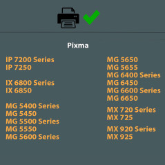 Amaprint 40 XL Cartouches Compatible avec Canon PGI 550 CLI 551 pour Pixma IP7200 IP7250 IX6800 IX6850 MG5400 MG5450 MG5500 MG55