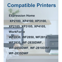 Teng 10X 603XL Cartouches d'encre pour Epson 603 XL Compatible avec Epson Expression Home XP-2100 XP-2105 XP-3100 XP-3105 XP-410
