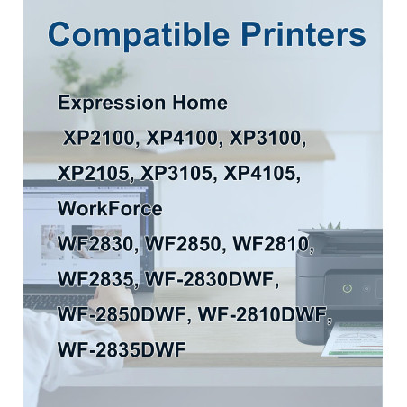 Teng 10X 603XL Cartouches d'encre pour Epson 603 XL Compatible avec Epson Expression Home XP-2100 XP-2105 XP-3100 XP-3105 XP-410