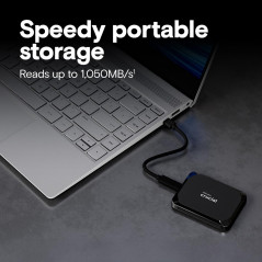 Crucial X9 2To Disque SSD Externe Portable, Jusqu’à 1050Mo/s, Compatible avec PC, Mac, PlayStation et Xbox, USB-C 3.2 - CT2000X9