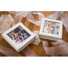 Elegantdisk mariage boîte usb avec cadre photo et usb flash drive blanc