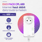 STRONG - Powerline 600 Kit - Duo Prises CPL - Kit CPL - 600 Mbps - Compatible Toute Box/Routeur - Port Ethernet + Prise Filtrée STRONG - Powerline 600 Kit - Duo Prises CPL - Kit CPL - 600 Mbps - Compatible Toute Box/Routeur - Port Ethernet + Prise Filtrée