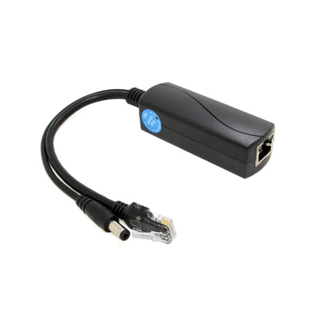Revotech 12V/2A Actif PoE Splitter DC 5.5*2.5mm Interface, 48V PoE vers DC 12V/2A Sortie, 10/100Mbps Conforme IEEE802.3af/at, Ad