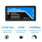 Extension PoE 2 Ports Conforme à la Norme IEEE 802.3af/at Standard 10 100 Mbps, répéteur POE 100 mètres (328 Pieds) Extender 1 e Extension PoE 2 Ports Conforme à la Norme IEEE 802.3af/at Standard 10 100 Mbps, répéteur POE 100 mètres (328 Pieds) Extender 1 e