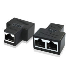 FNBR répartiteur rj45 Switch ethernet 2 Ports, doubleur rj45 multiprise ethernet coupleur rj45. RJ45 1 Femelle à 2 Femelle Résea