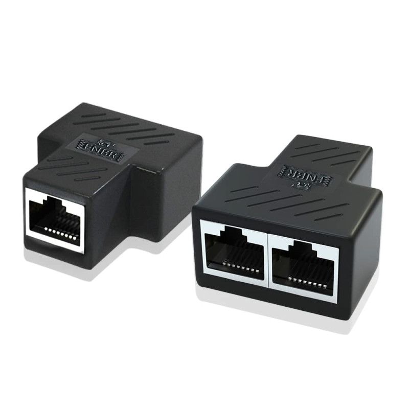 FNBR répartiteur rj45 Switch ethernet 2 Ports, doubleur rj45 multiprise ethernet coupleur rj45. RJ45 1 Femelle à 2 Femelle Résea FNBR répartiteur rj45 Switch ethernet 2 Ports, doubleur rj45 multiprise ethernet coupleur rj45. RJ45 1 Femelle à 2 Femelle Résea