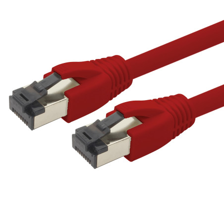 Câble réseau Cat 8 de 0,25 m Câble CAT8 rouge - 1 pièce Cat.8 Lan 2000 MHz 40 Gbit s 40GBase-T Poe+ patch cable Câble Ethernet L