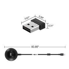 CooSpo clé ant+ pour Zwift, ANT+ USB Stick Dongle compatible avec Garmin Forerunner Sunnto PerfPRO Studio Rouvy BKOOL CycleOps V