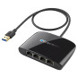 Cable Matters Switch Ethernet Commutateur USB 3.1 vers 4 Ports Gigabit Ethernet (Adaptateur USB Ethernet), Noir Cable Matters Switch Ethernet Commutateur USB 3.1 vers 4 Ports Gigabit Ethernet (Adaptateur USB Ethernet), Noir