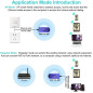 VONETS VAP11G-300 Mini 2.4GHz WLAN Bridge WiFi Répéteur Adaptateur Ethernet WiFi Hotspot Extender Signal Booster Point d'accès R