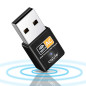 Clé WiFi USB Double Bande 2,4/5 GHz, antenne WiFi 600 Mbps, Plug and Play, Adaptateur réseau sans Fil pour PC/Ordinateur de Bure Clé WiFi USB Double Bande 2,4/5 GHz, antenne WiFi 600 Mbps, Plug and Play, Adaptateur réseau sans Fil pour PC/Ordinateur de Bure