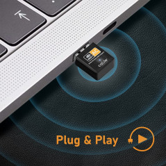 Clé WiFi USB Double Bande 2,4/5 GHz, antenne WiFi 600 Mbps, Plug and Play, Adaptateur réseau sans Fil pour PC/Ordinateur de Bure