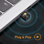 Clé WiFi USB Double Bande 2,4/5 GHz, antenne WiFi 600 Mbps, Plug and Play, Adaptateur réseau sans Fil pour PC/Ordinateur de Bure Clé WiFi USB Double Bande 2,4/5 GHz, antenne WiFi 600 Mbps, Plug and Play, Adaptateur réseau sans Fil pour PC/Ordinateur de Bure
