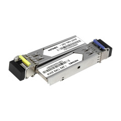 Une paire de module SFP 1.25G émetteur-récepteur à fibre unique bidirectionnelle 1310nm / 1550nm SMF LC connecteur jusqu'à 20 km