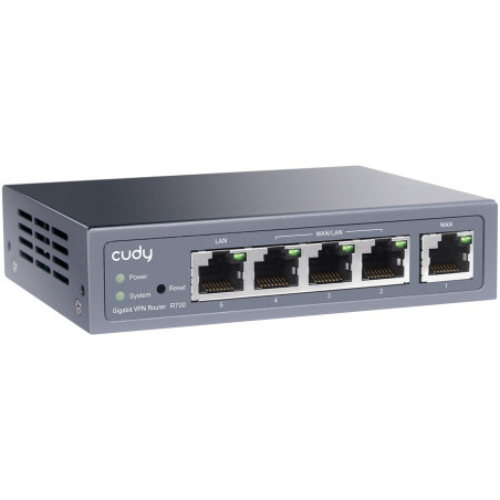 Cudy Routeur VPN Multi-WAN Gigabit, jusqu'à 4 Ports WAN Gigabit, routeur SMB, équilibre de Charge, Protection Contre la Foudre,