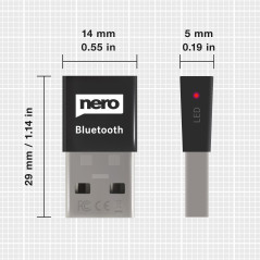 Nero Adaptateur Audio Bluetooth 5.0 AUX | Récepteur & Transmetteur USB pour Voiture, Système HiFi et Haut-parleurs | Jack 3,5 mm