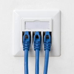 kwmobile 3X Module Keystone Cat 6A - Lot 3X Connecteur Module de Brassage 1x Prise Murale - Branchement Câble RJ45 avec Raccord