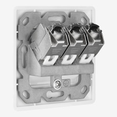 kwmobile 3X Module Keystone Cat 6A - Lot 3X Connecteur Module de Brassage 1x Prise Murale - Branchement Câble RJ45 avec Raccord 